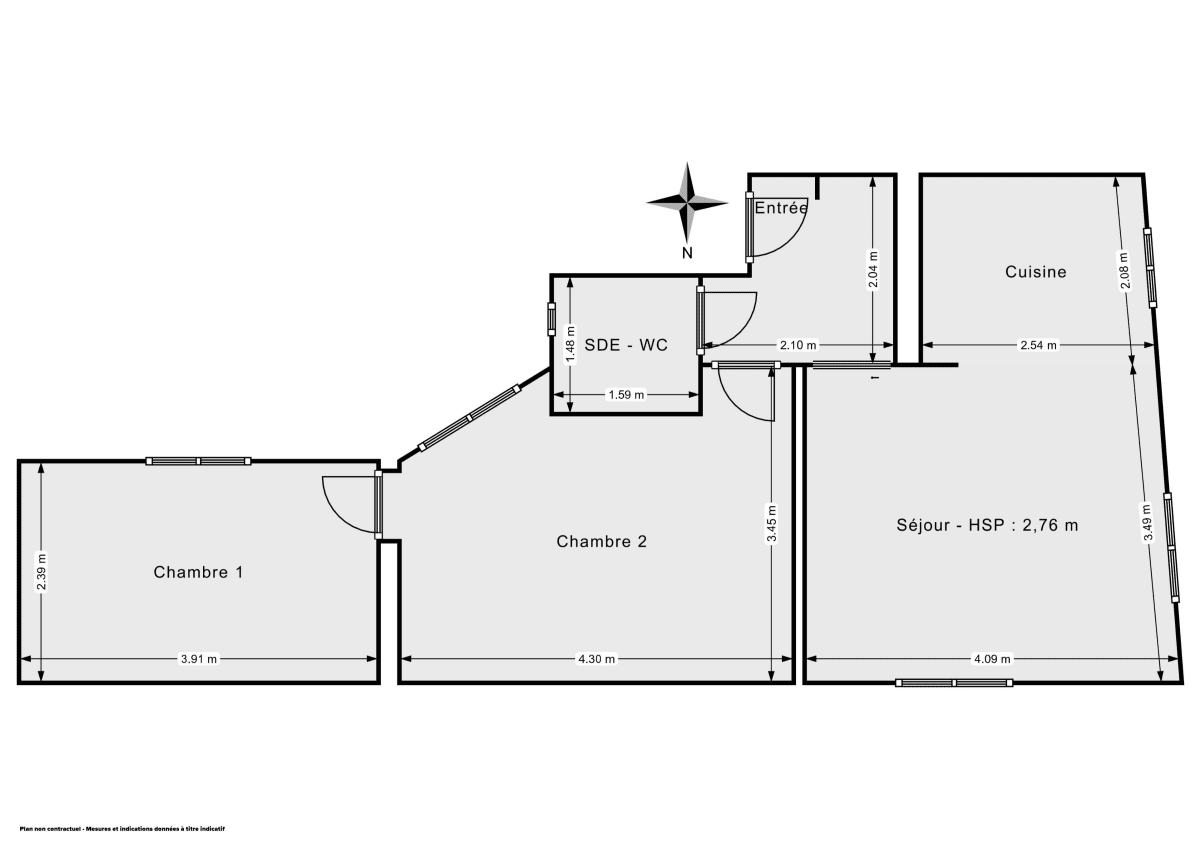 Appartement de 47.7 m² à Montreuil