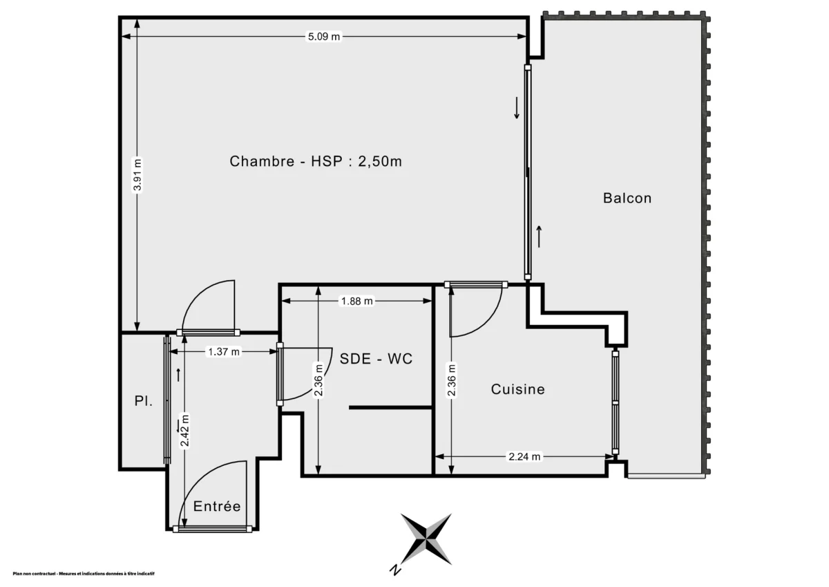 Appartement de 34.0 m² à Paris