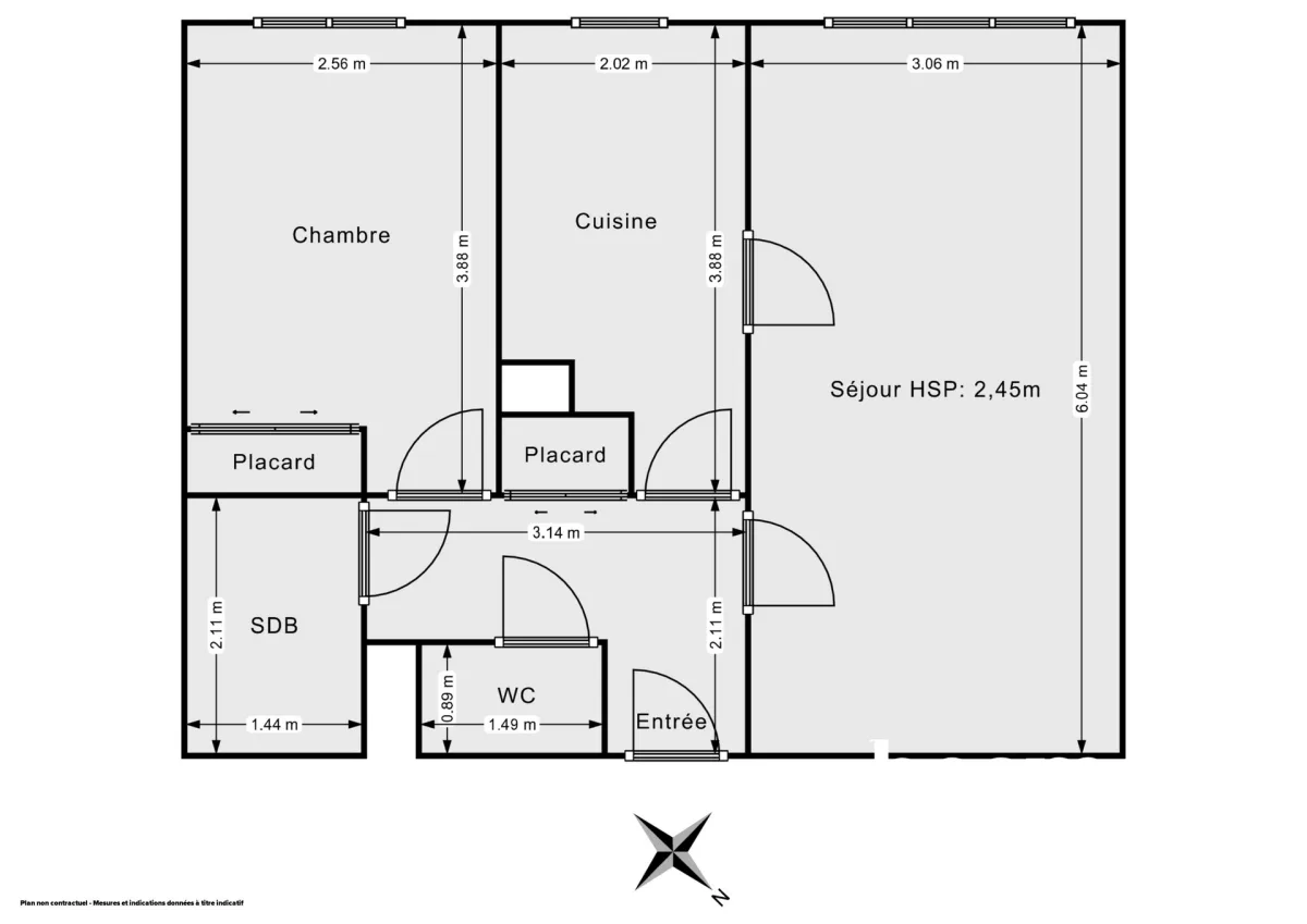 Appartement de 43.8 m² à Nantes