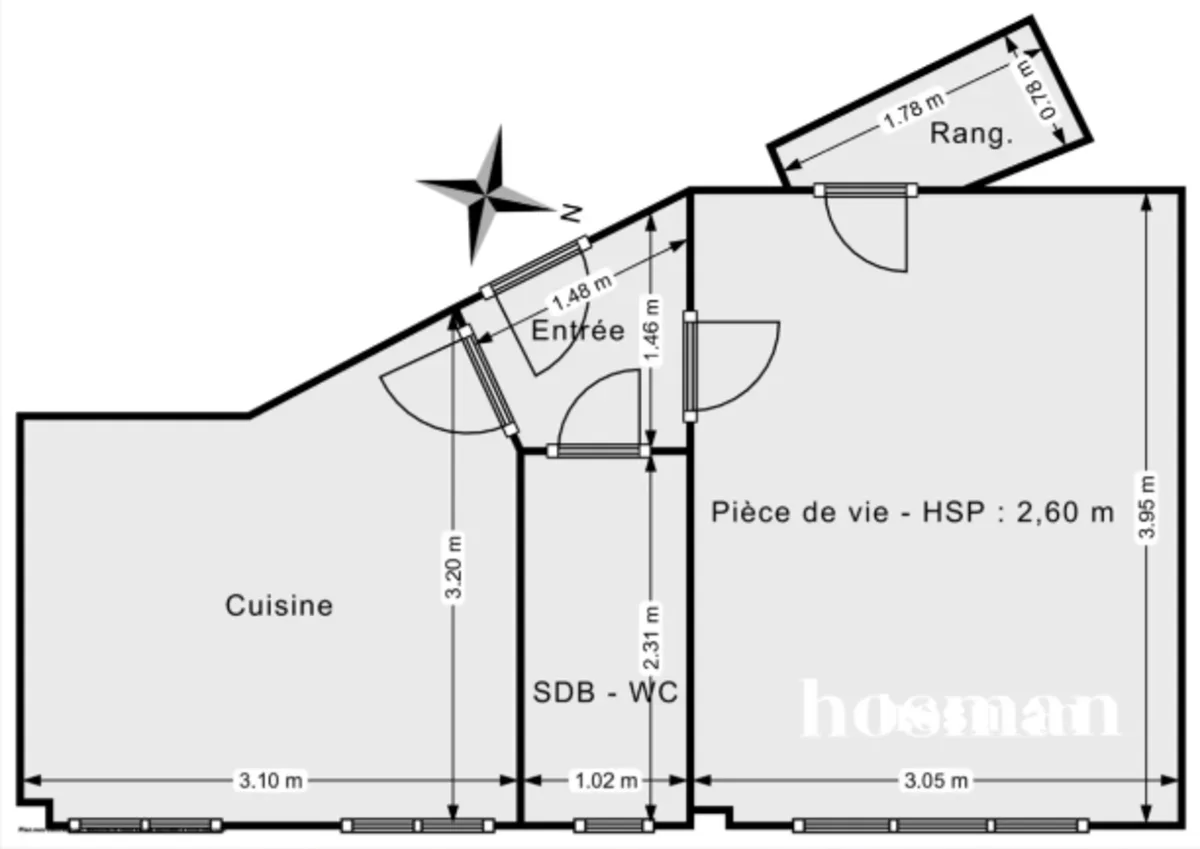 Appartement de 25.42 m² à Paris