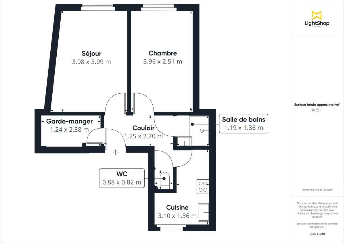 Appartement de 37.0 m² à Paris