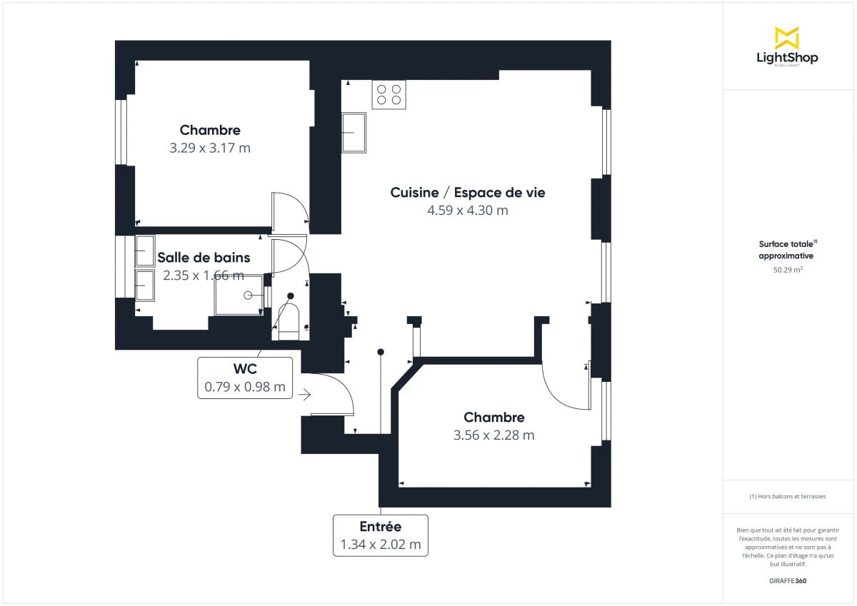 Appartement de 49.5 m² à Pantin