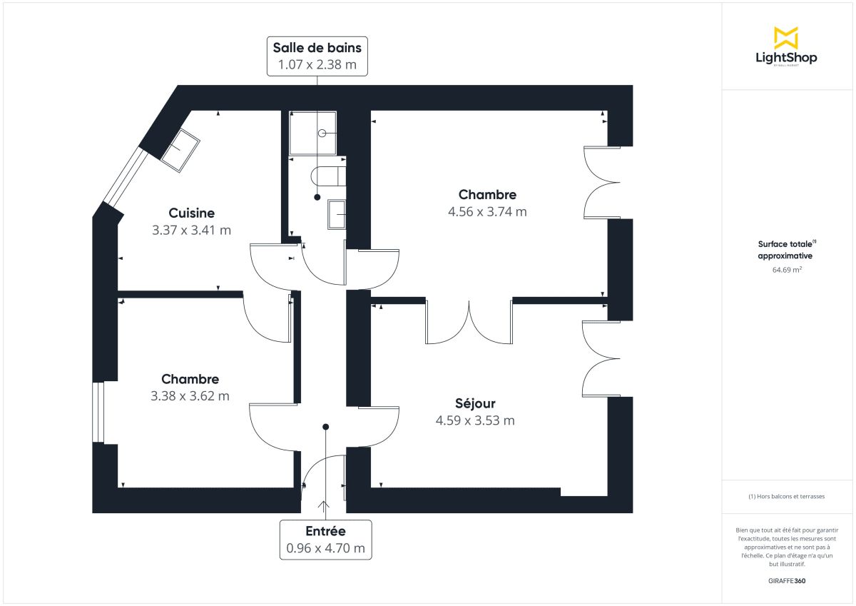 Appartement de 62.46 m² à Nantes