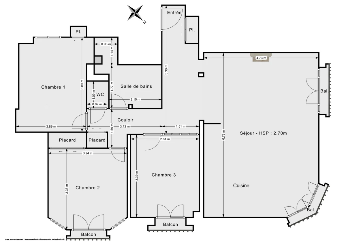 Appartement de 80.11 m² à Paris