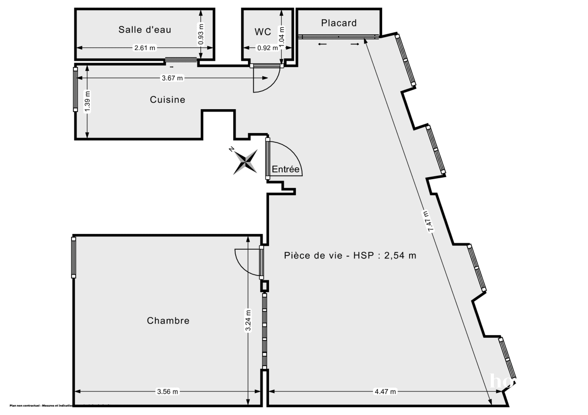 Appartement de 45.07 m² à Paris