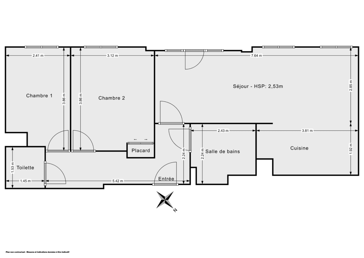 Appartement de 62.44 m² à Puteaux