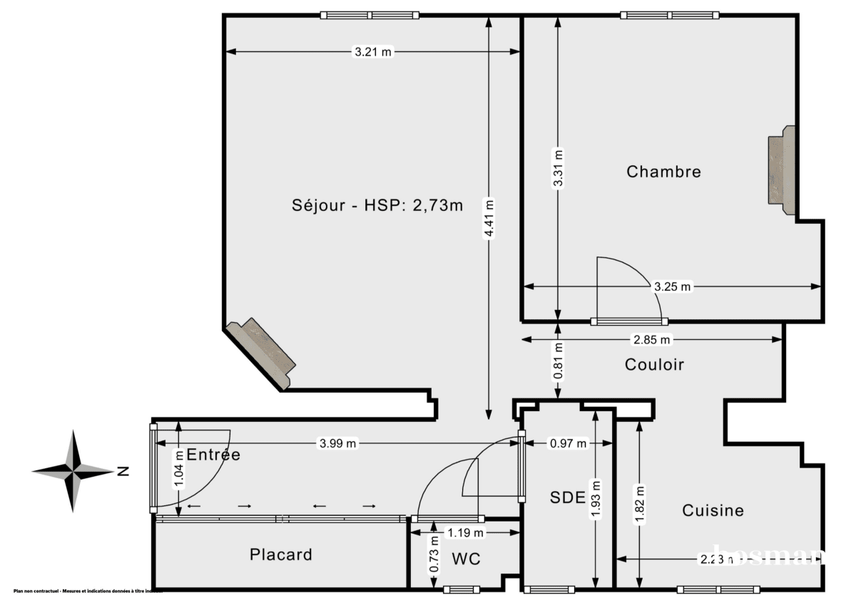 Appartement de 36.8 m² à Paris