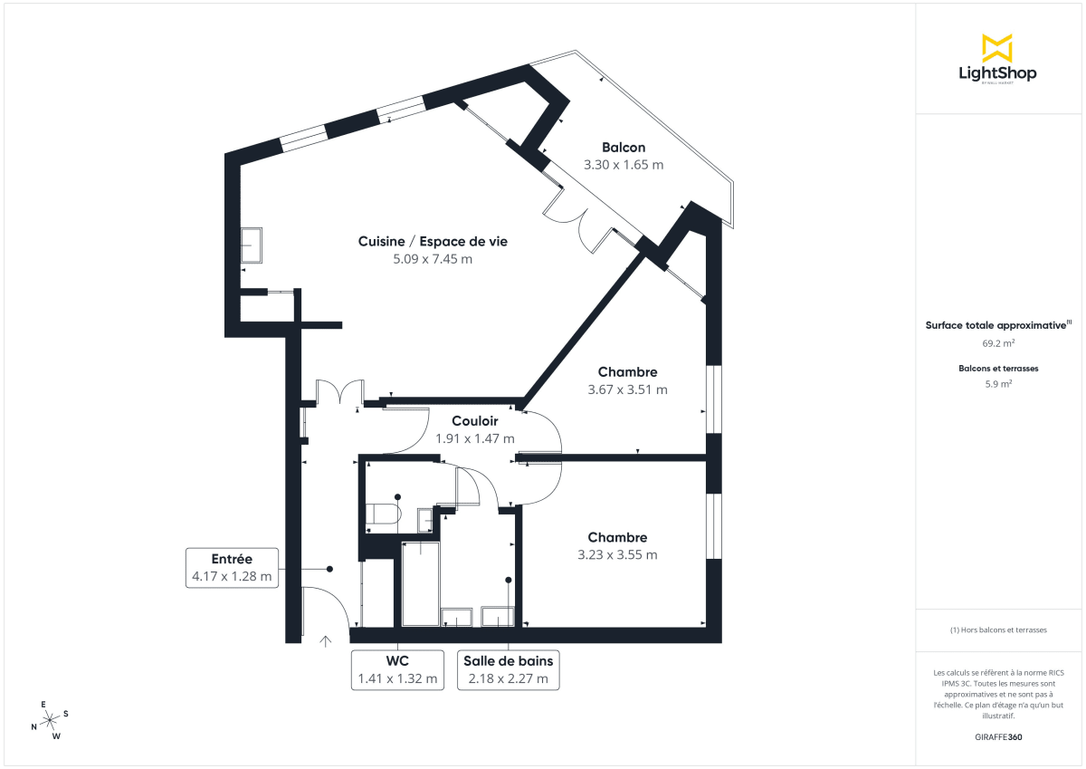Appartement de 69.36 m² à Nogent-sur-Marne