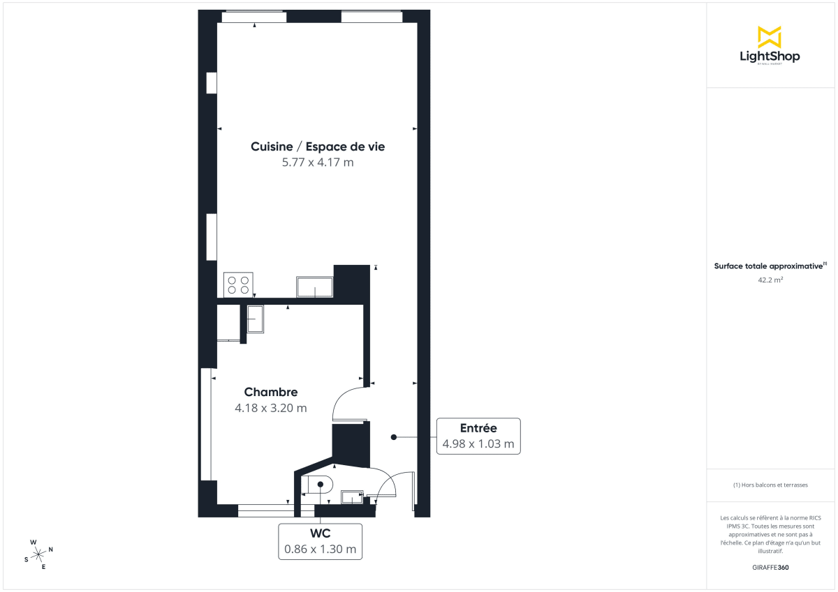 Appartement de 43.0 m² à Paris