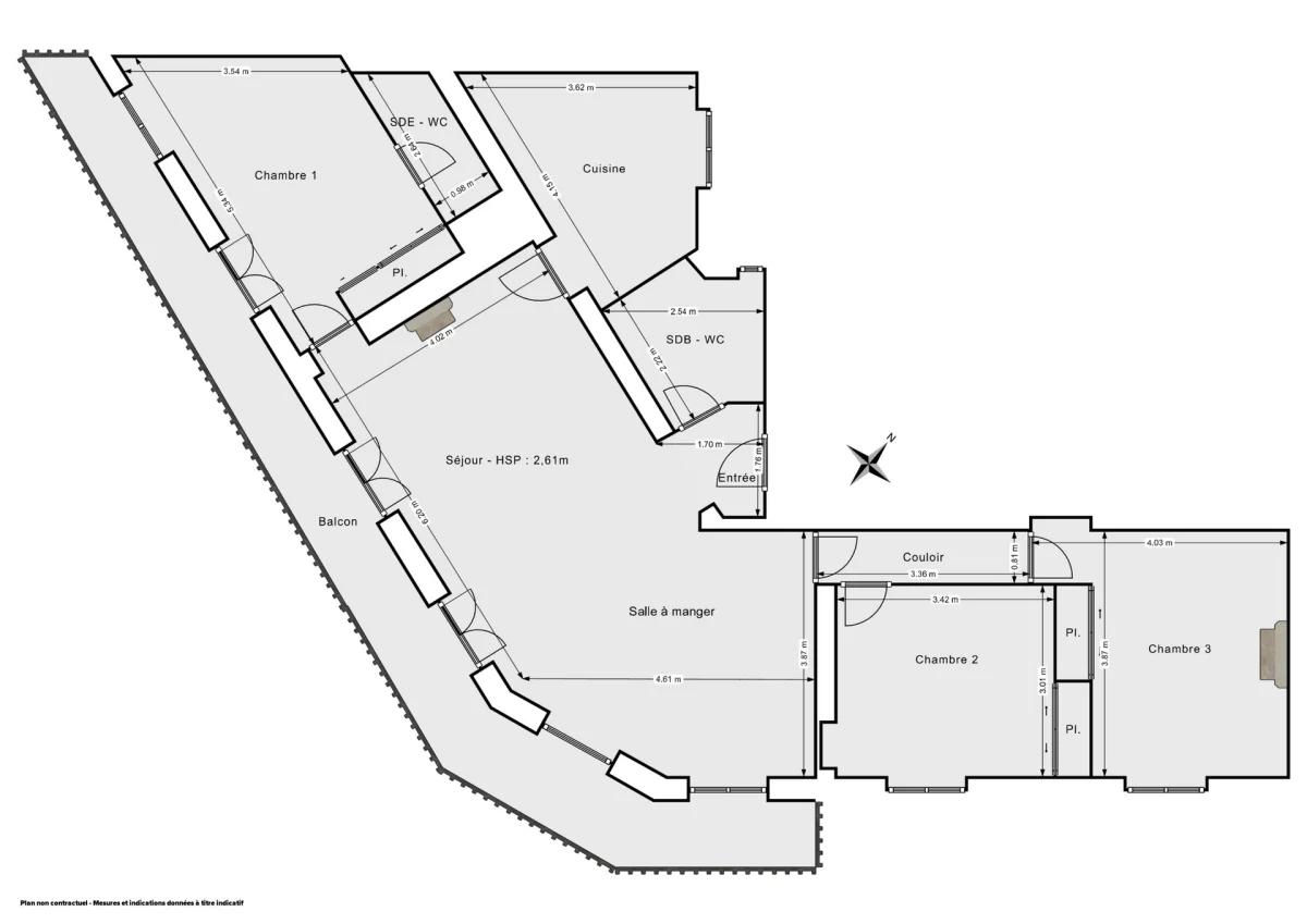 Appartement de 98.0 m² à Paris