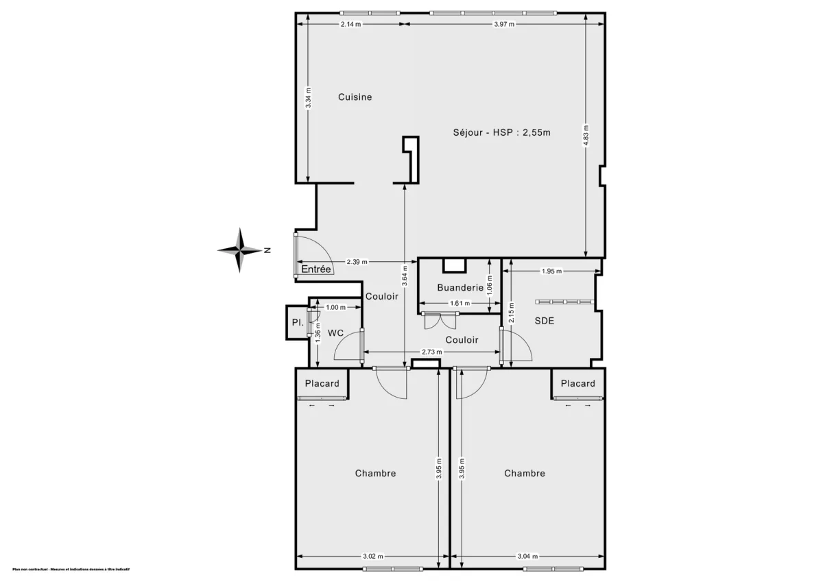 Appartement de 62.6 m² à Paris