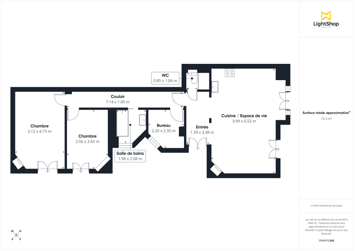 Appartement de 75.0 m² à Paris