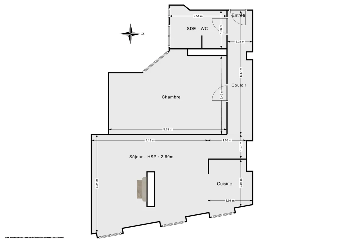 Appartement de 48.0 m² à Paris