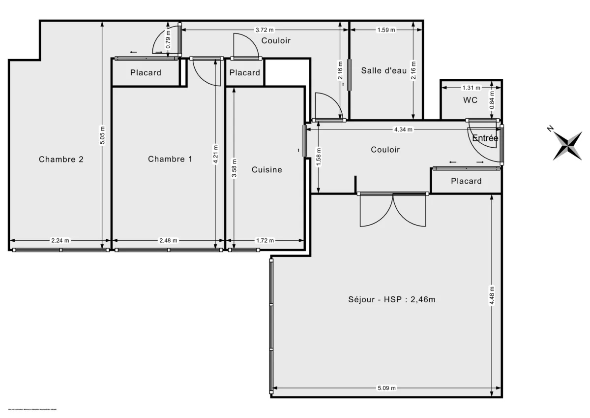 Appartement de 65.4 m² à Paris