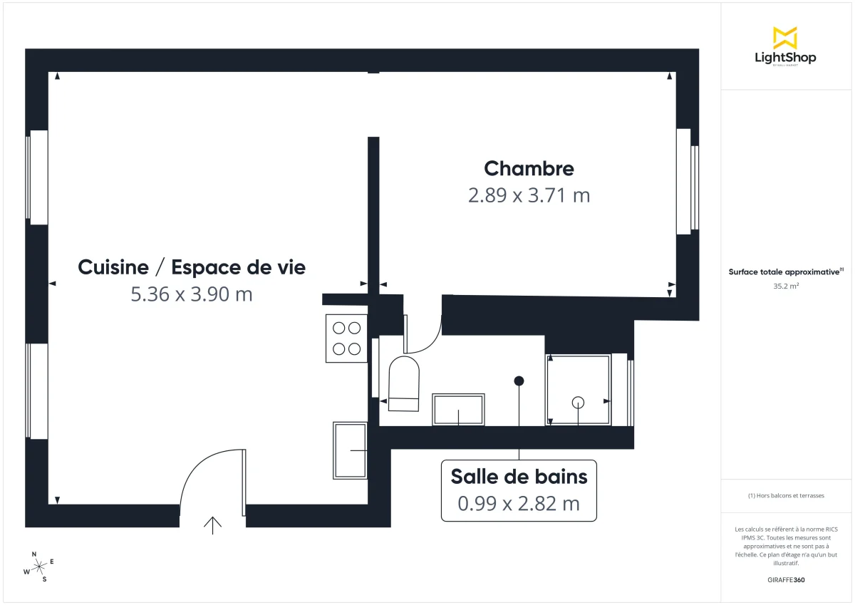 Appartement de 32.0 m² à Paris
