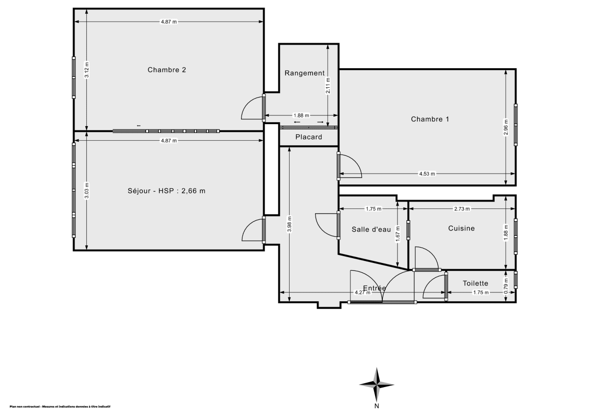 Appartement de 66.0 m² à Paris