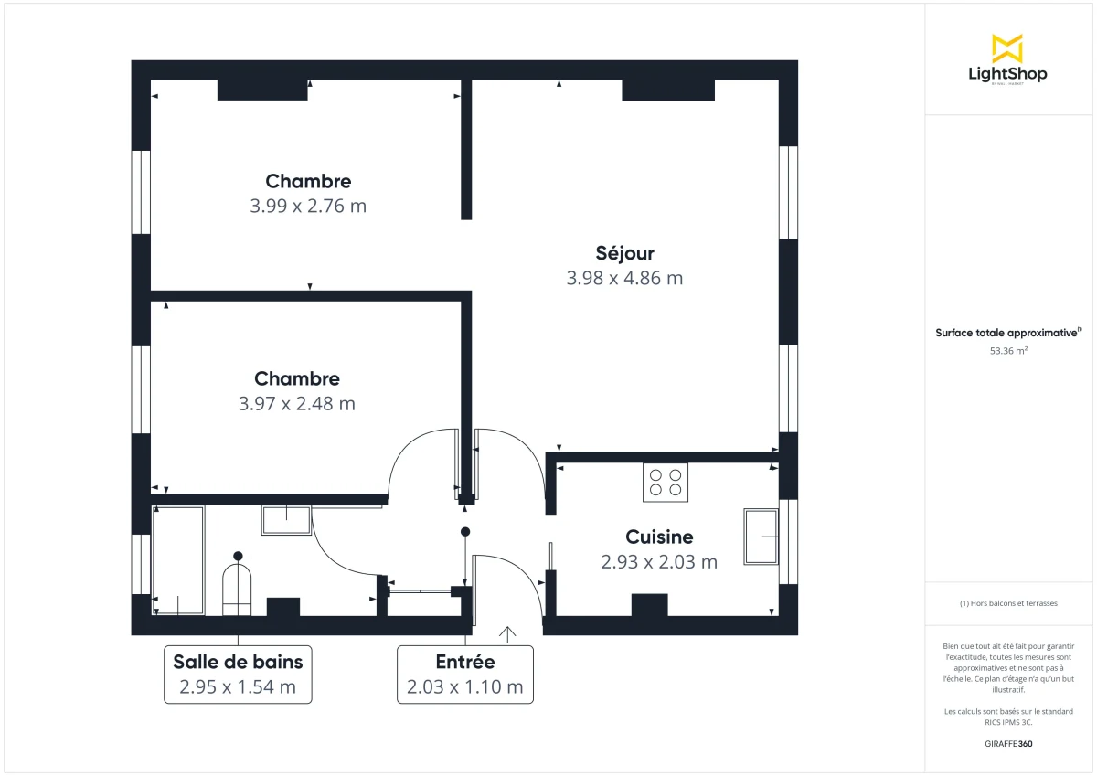 Appartement de 54.15 m² à Paris