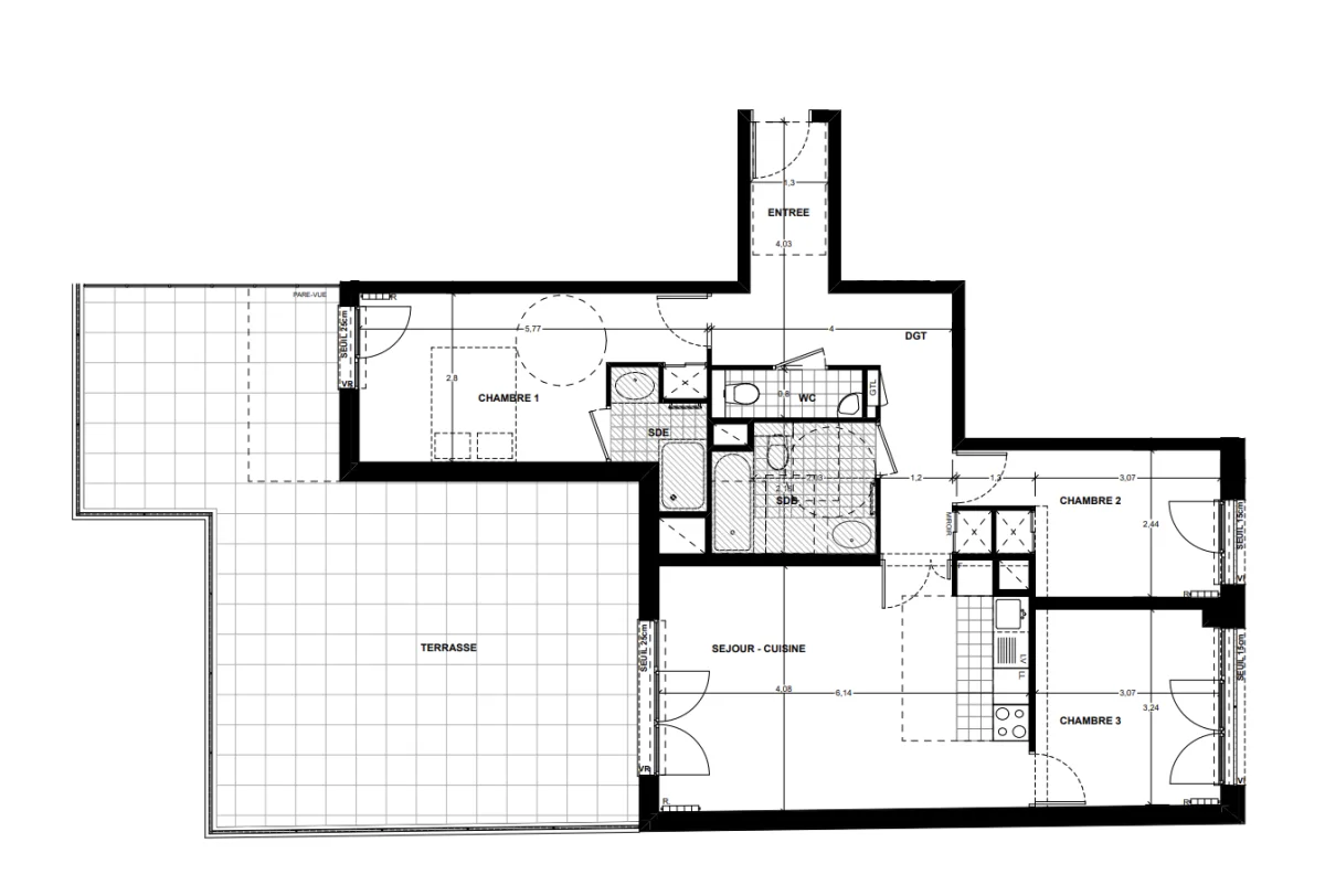 Appartement de 80.82 m² à Boulogne-Billancourt