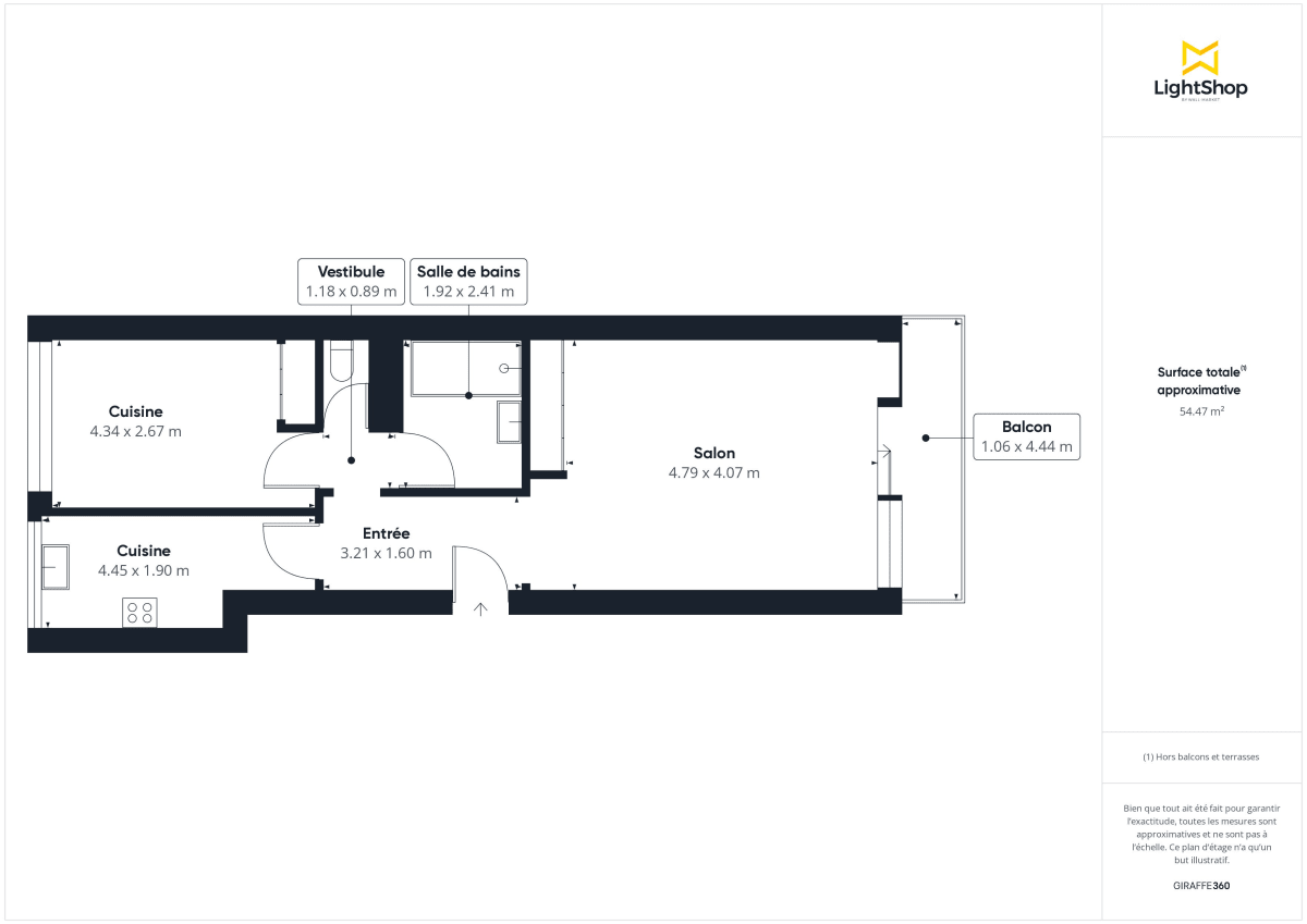 Appartement de 55.3 m² à Neuilly-sur-Seine