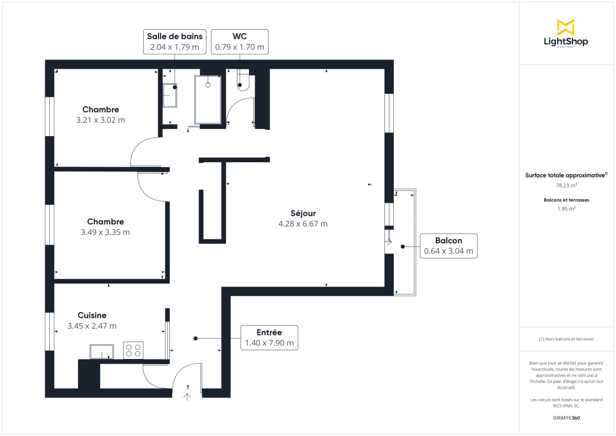 Appartement de 77.86 m² à Saint-Sébastien-sur-Loire