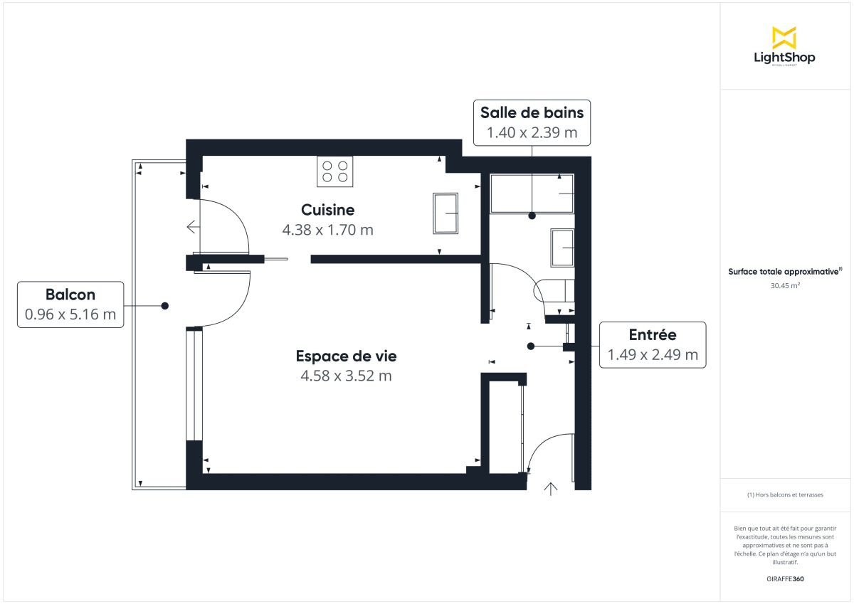 Appartement de 31.0 m² à Paris