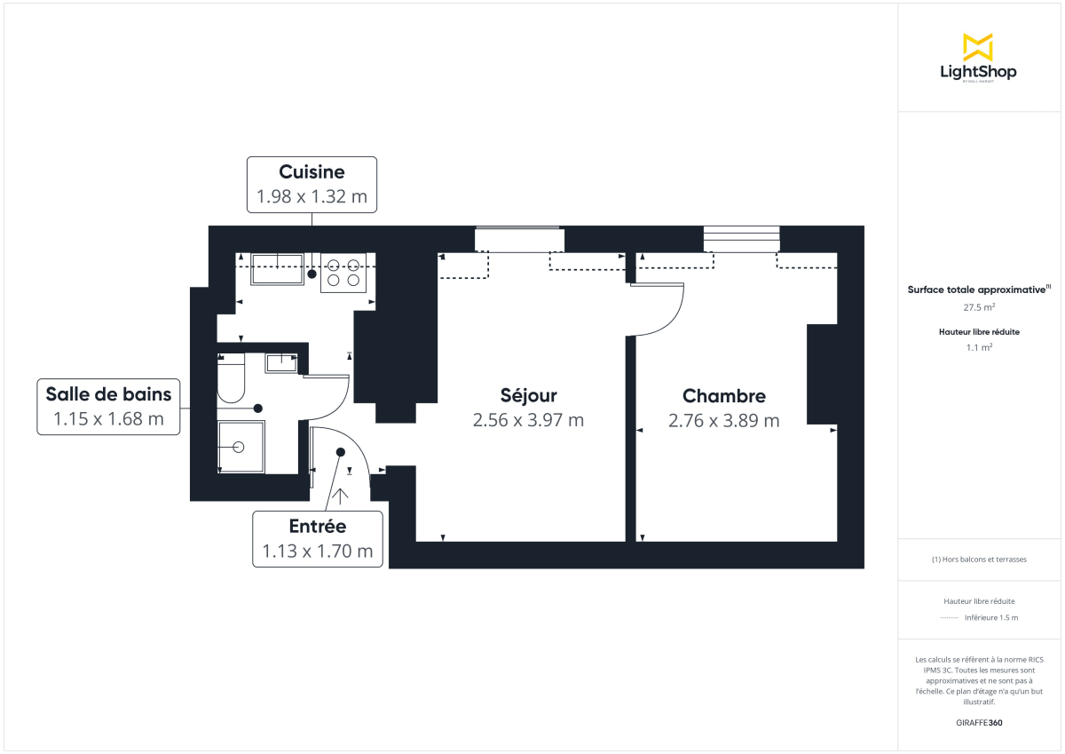 Appartement de 26.0 m² à Paris