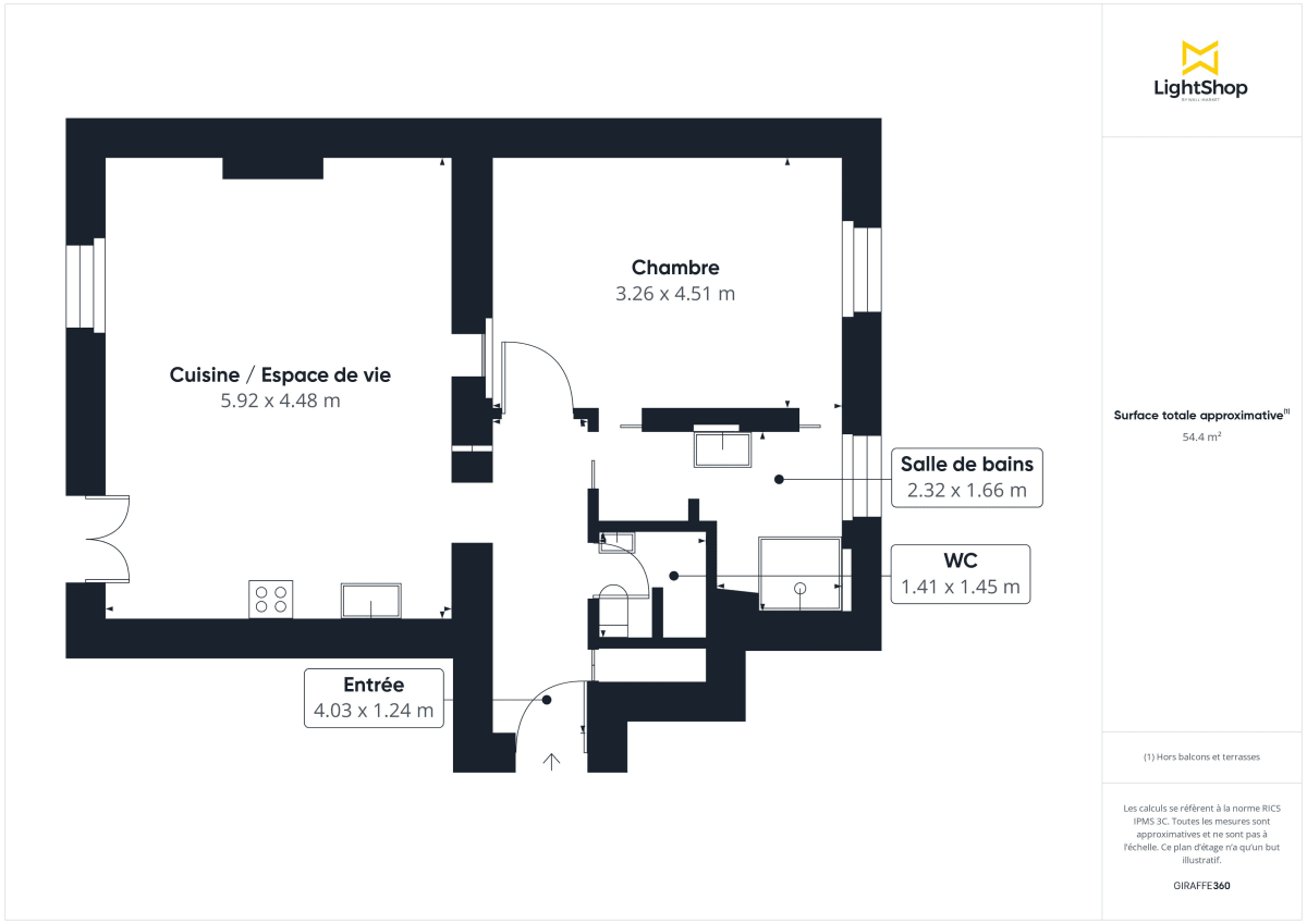Appartement de 54.2 m² à Paris