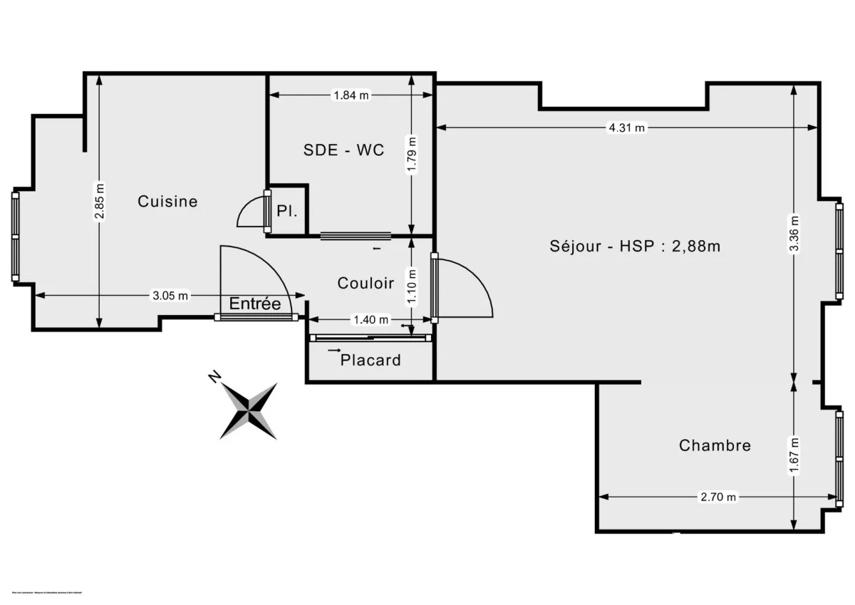 Appartement de 32.0 m² à Paris