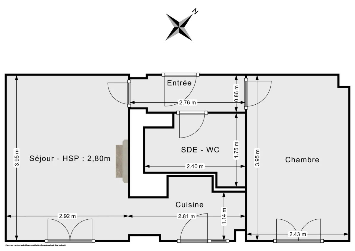 Appartement de 30.73 m² à Paris