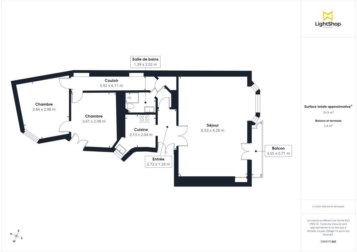 Appartement de 73.33 m² à Paris