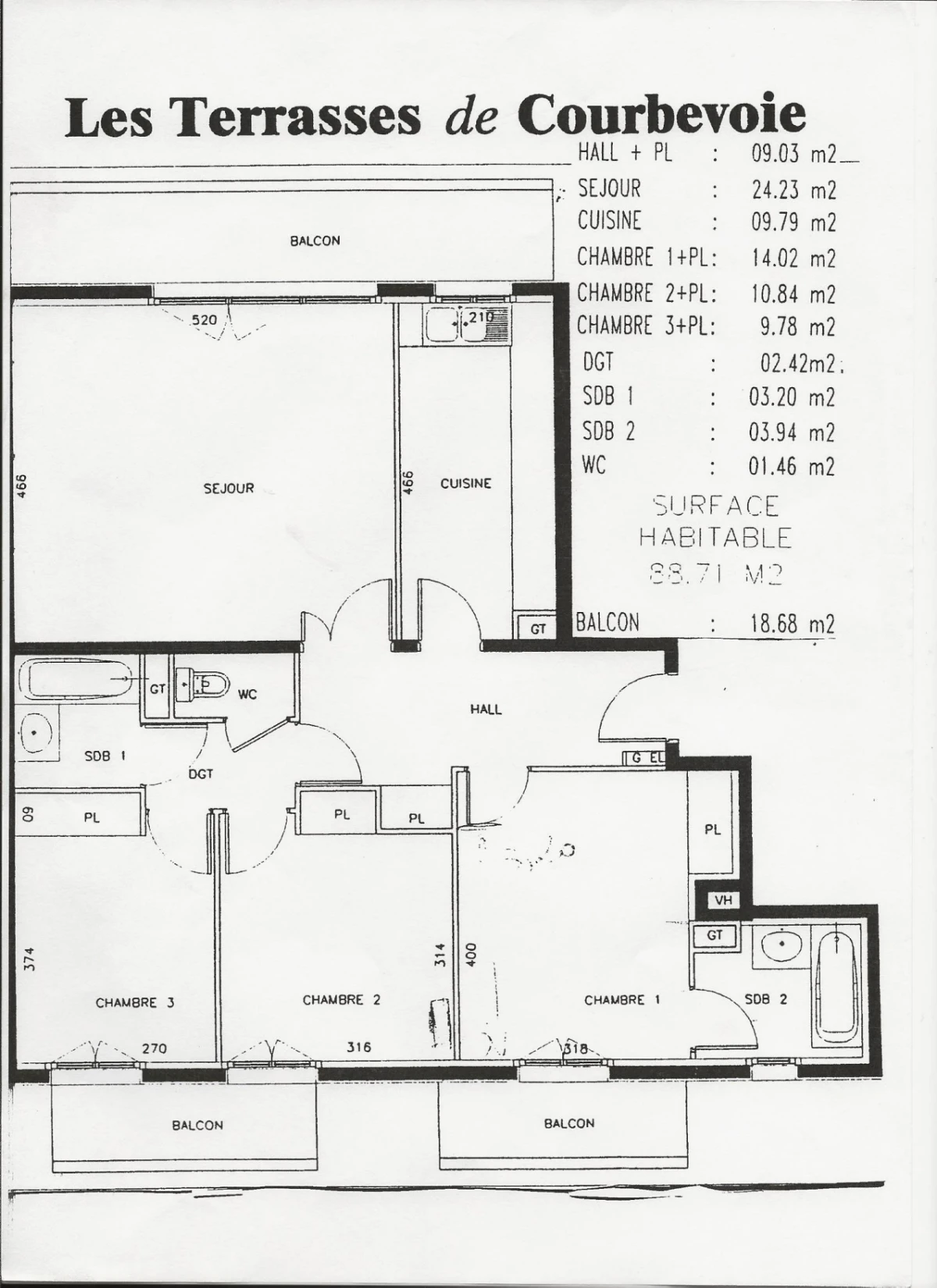 Appartement de 88.0 m² à Courbevoie