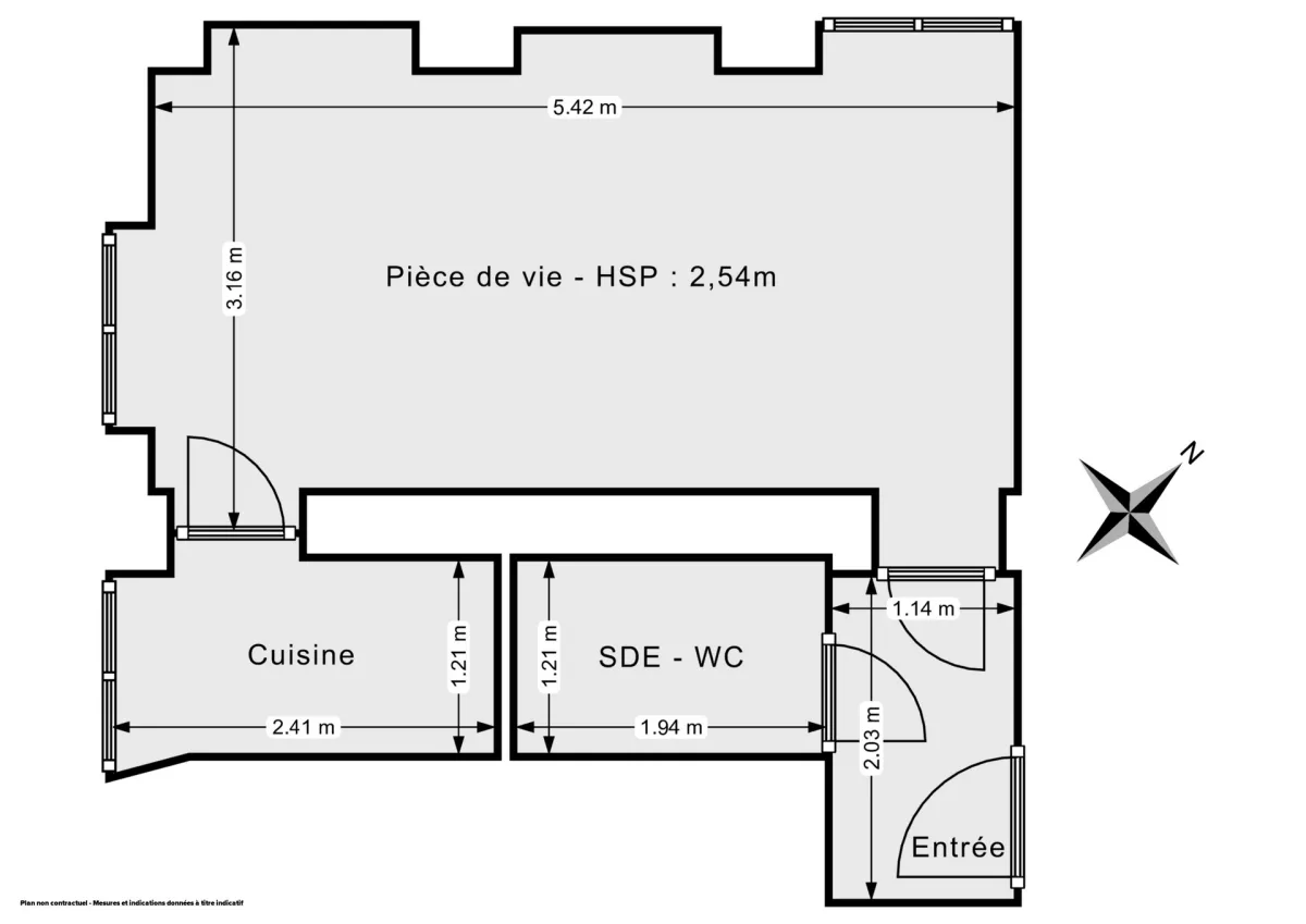 Appartement de 22.21 m² à Paris