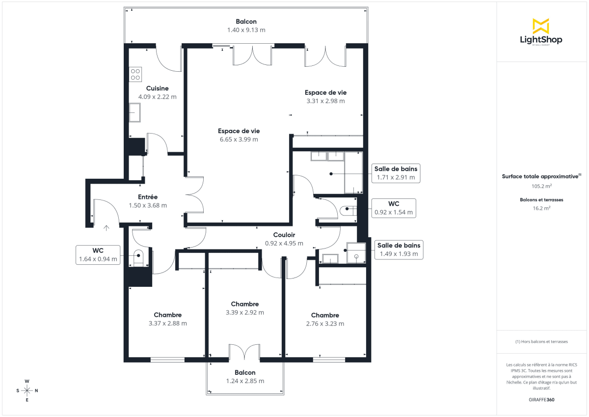 Appartement de 106.0 m² à Bordeaux