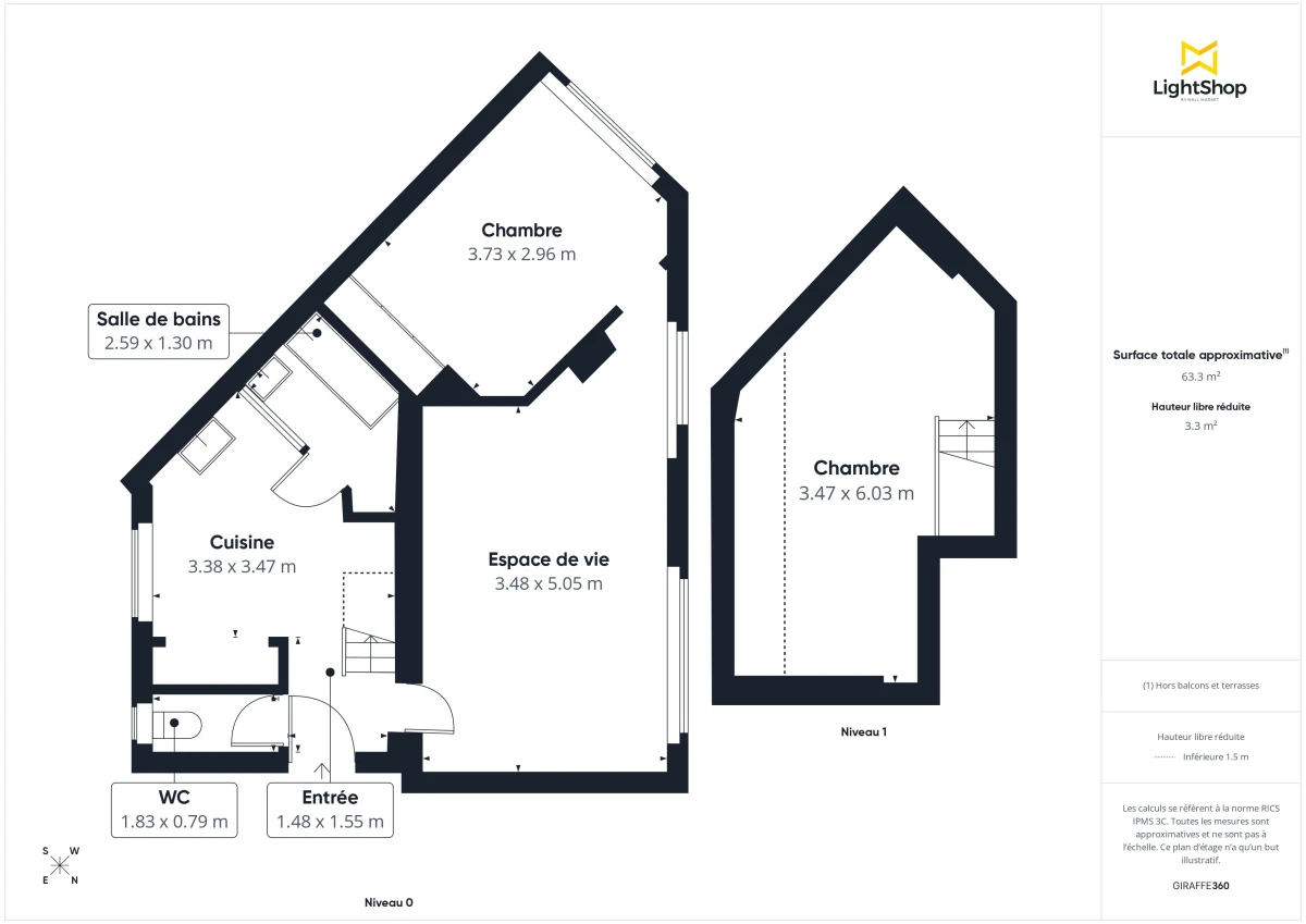 Duplex de 55.66 m² à Nantes