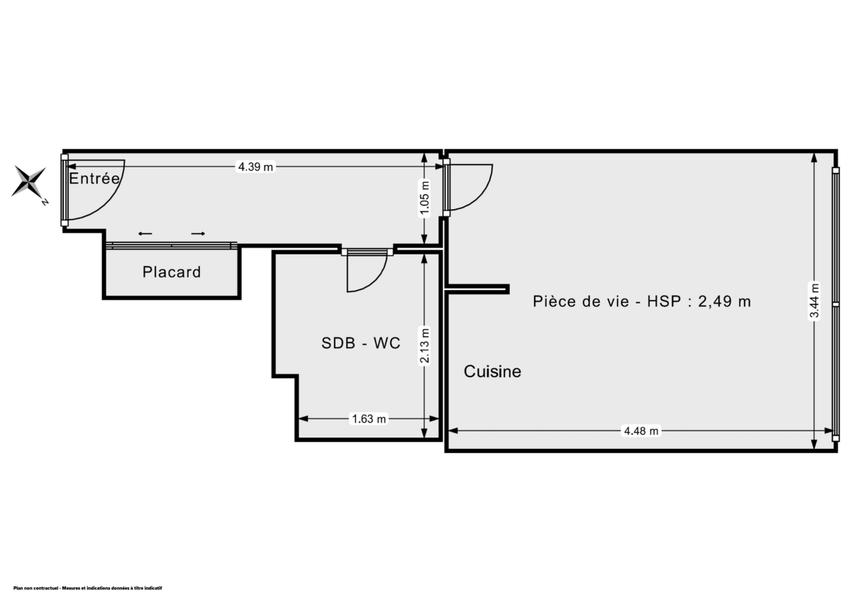 Appartement de 24.92 m² à Paris