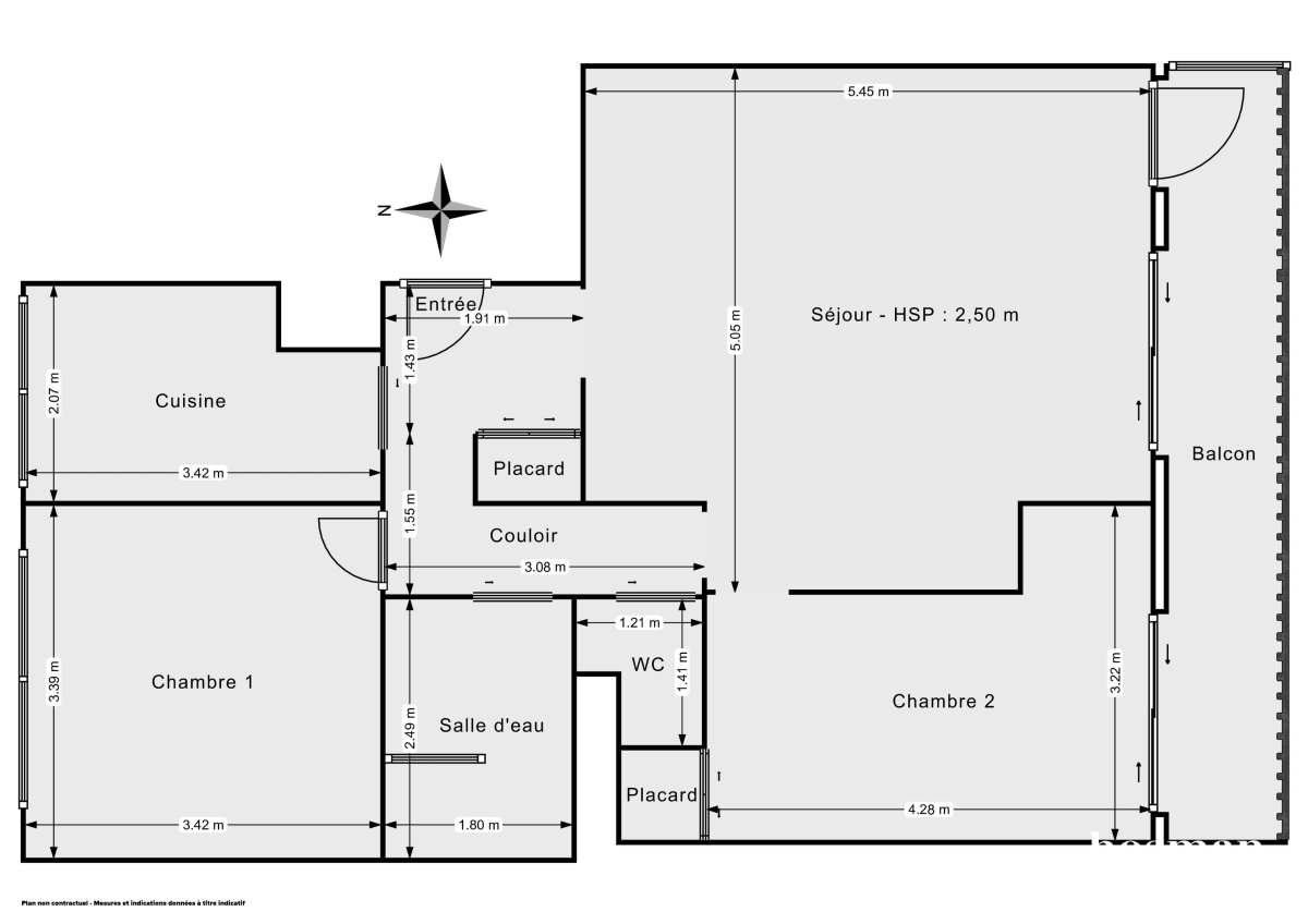 Appartement de 68.0 m² à Paris