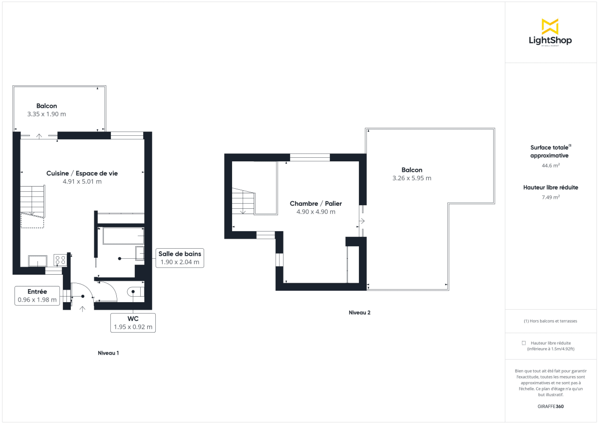 Appartement de 43.8 m² à Bordeaux