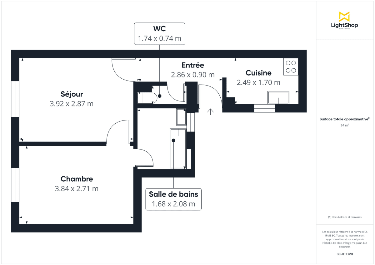 Appartement de 34.79 m² à Montreuil