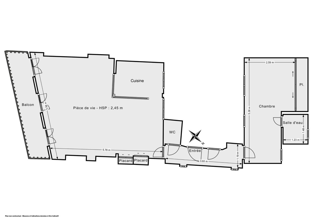 Appartement de 53.0 m² à Paris