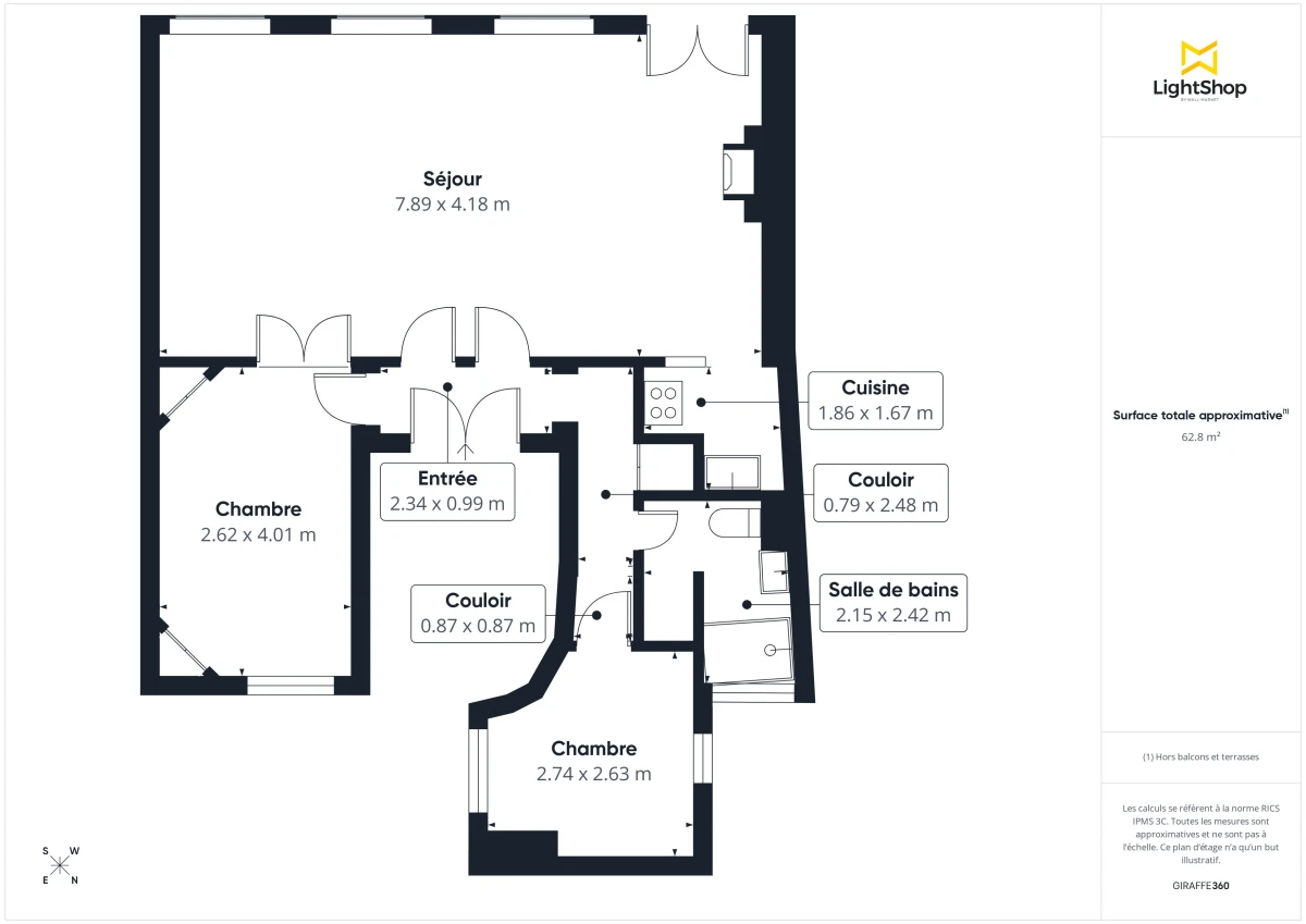 Appartement de 63.0 m² à Paris