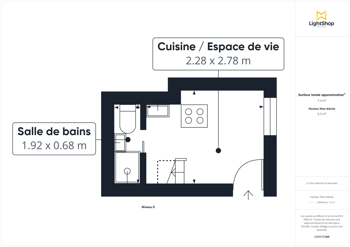 Appartement de 7.07 m² à Paris