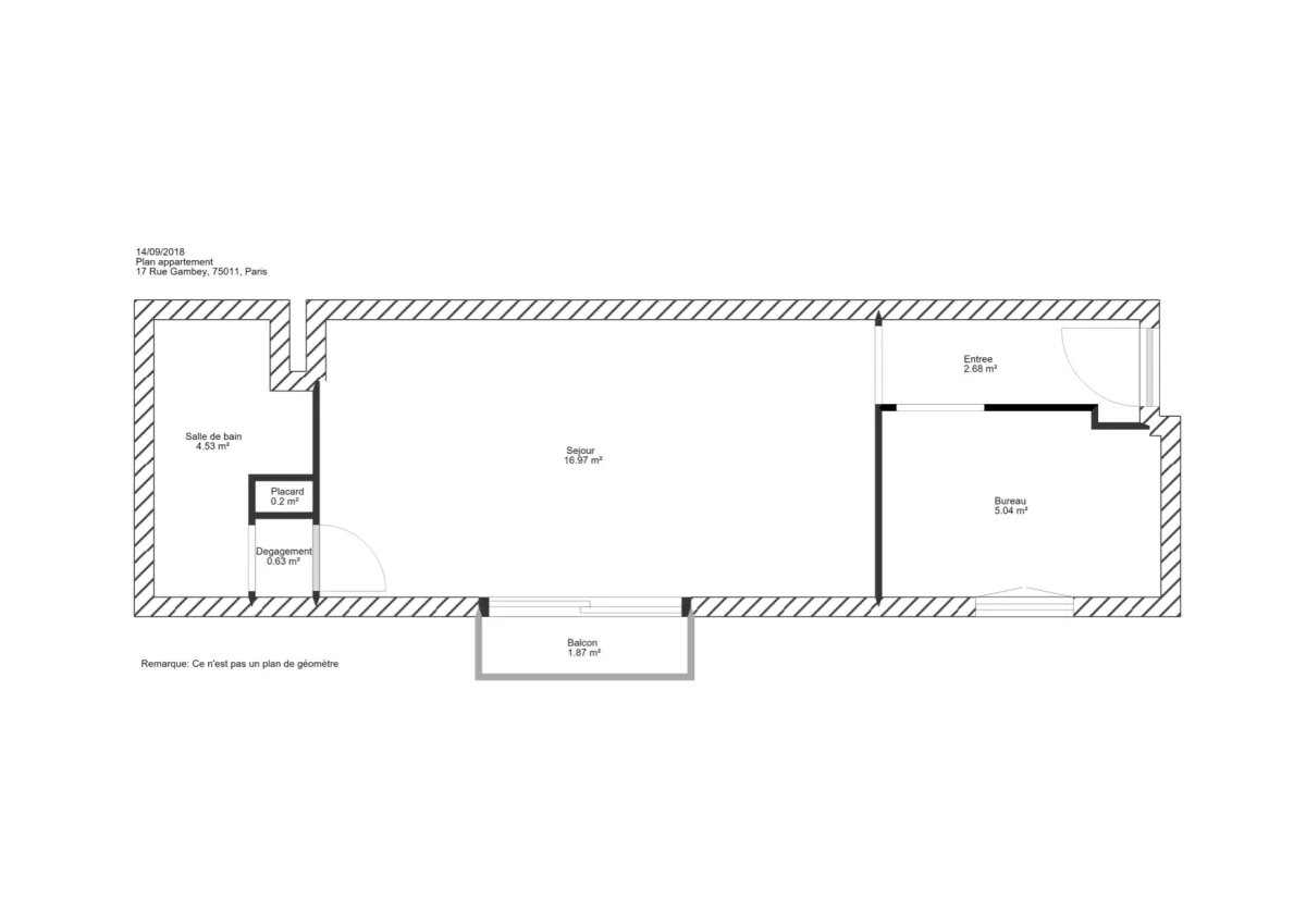 Appartement de 30.0 m² à Paris