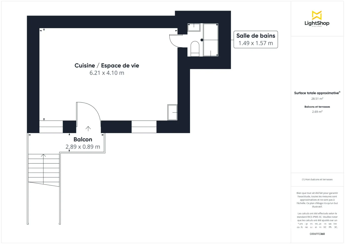 Appartement de 27.4 m² à Pantin