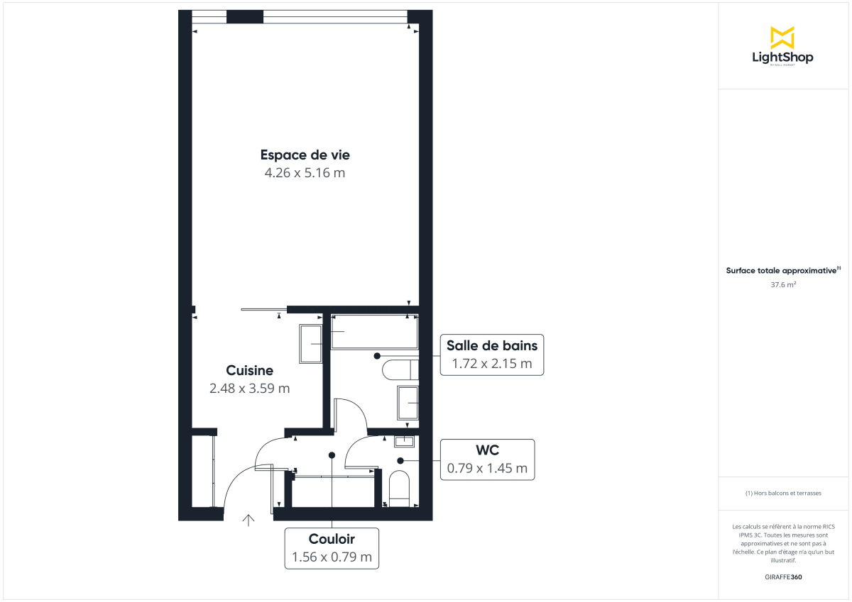 Appartement de 37.0 m² à Paris