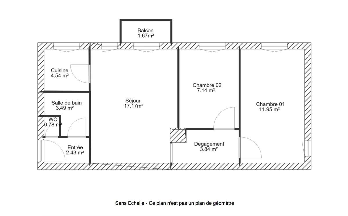 Appartement de 51.0 m² à Montreuil