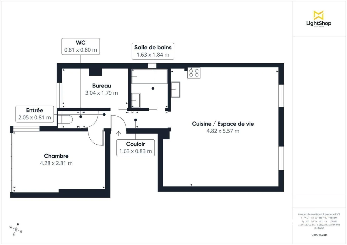 Appartement de 54.82 m² à Levallois-Perret