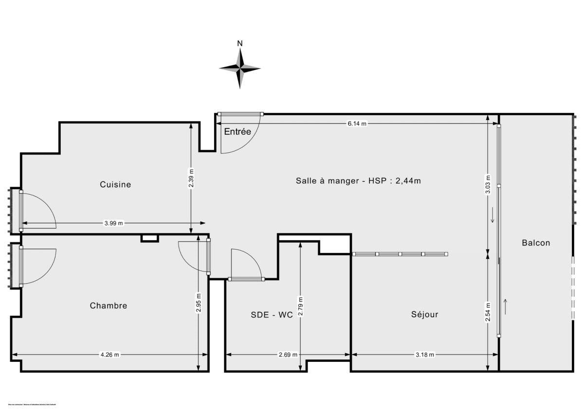 Appartement de 53.5 m² à Nantes