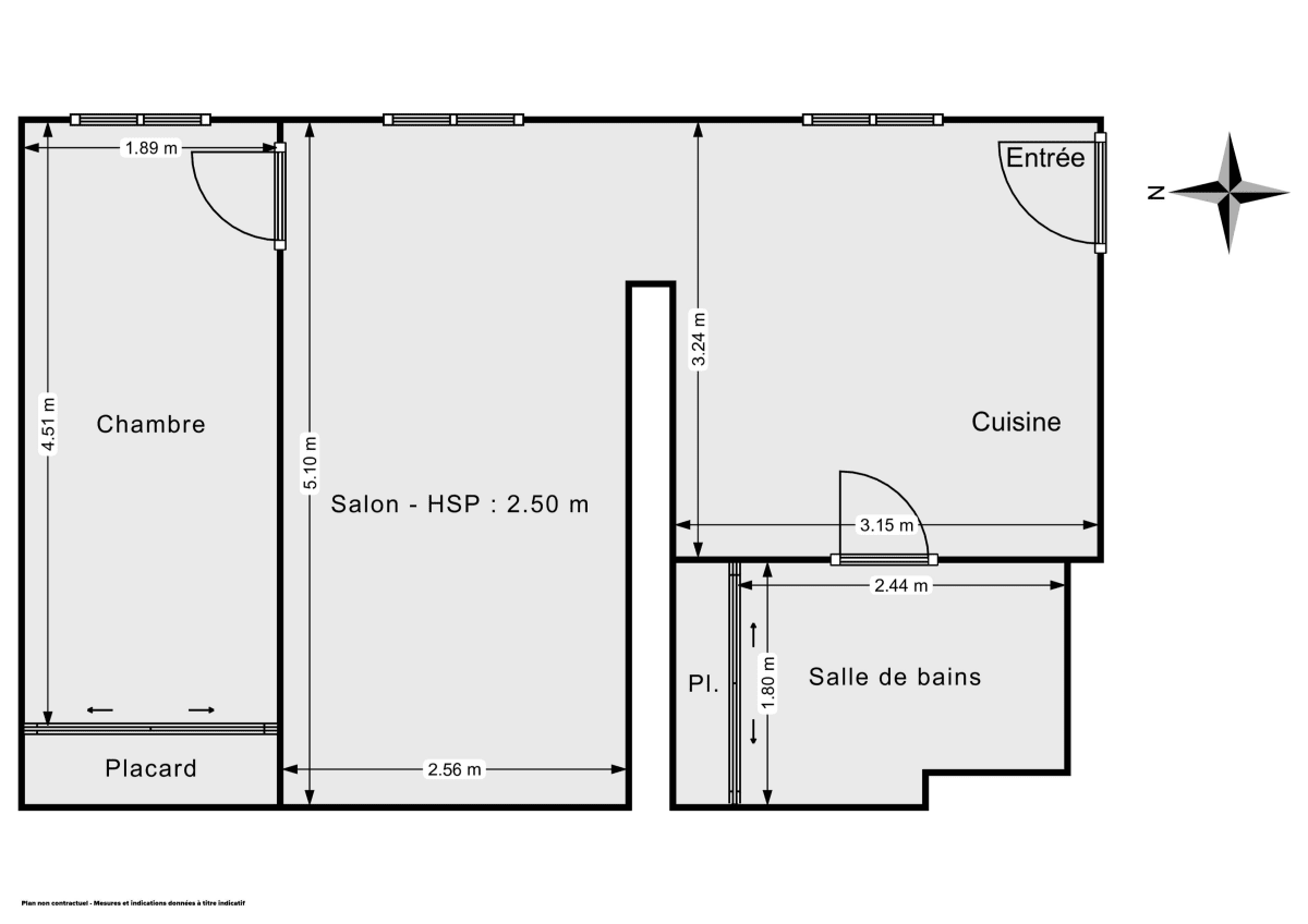 Appartement de 37.5 m² à Paris