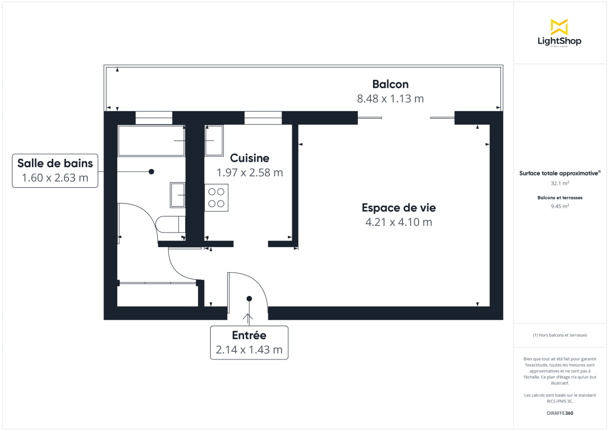 Appartement de 32.31 m² à Vincennes