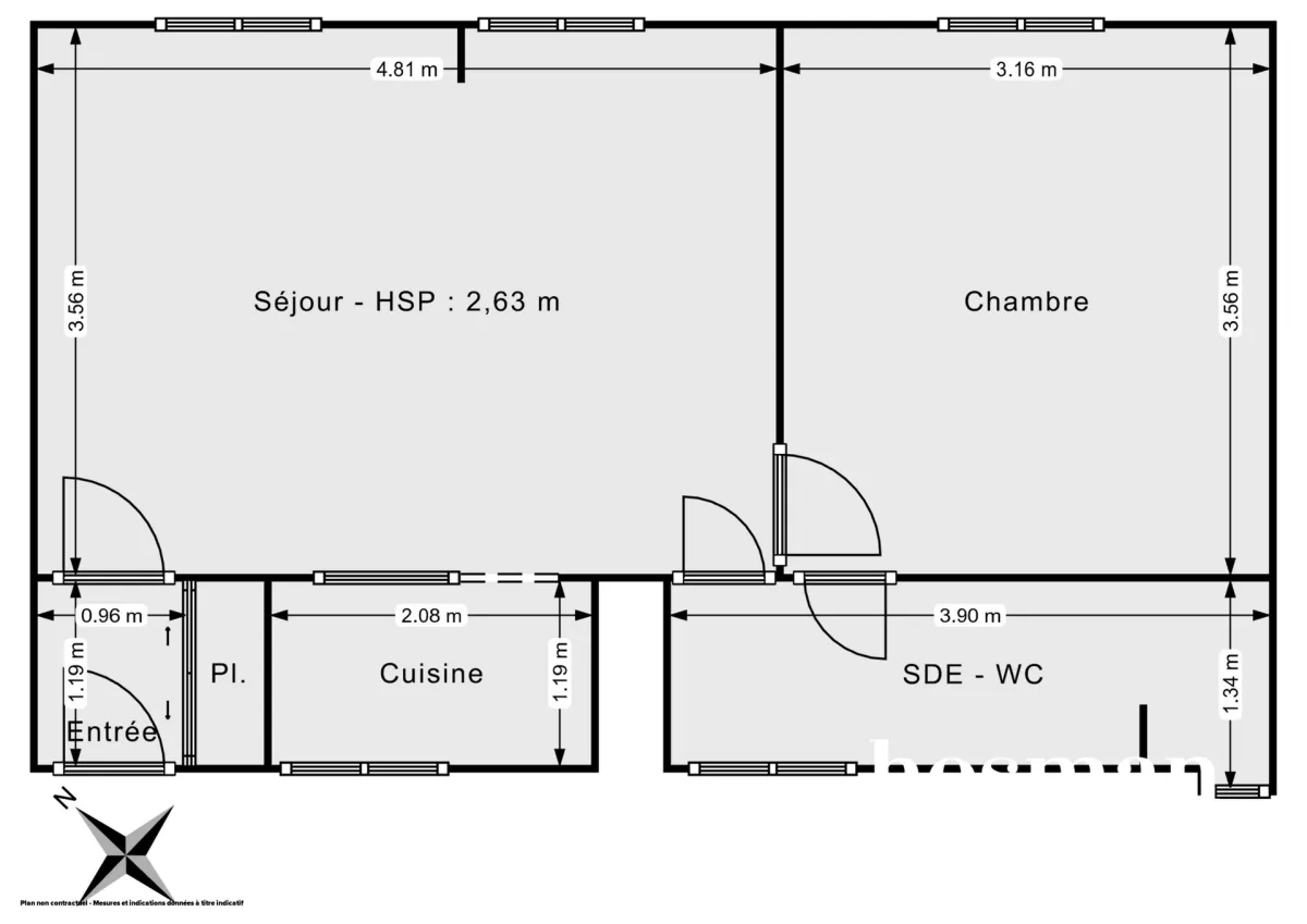 Appartement de 36.0 m² à Paris